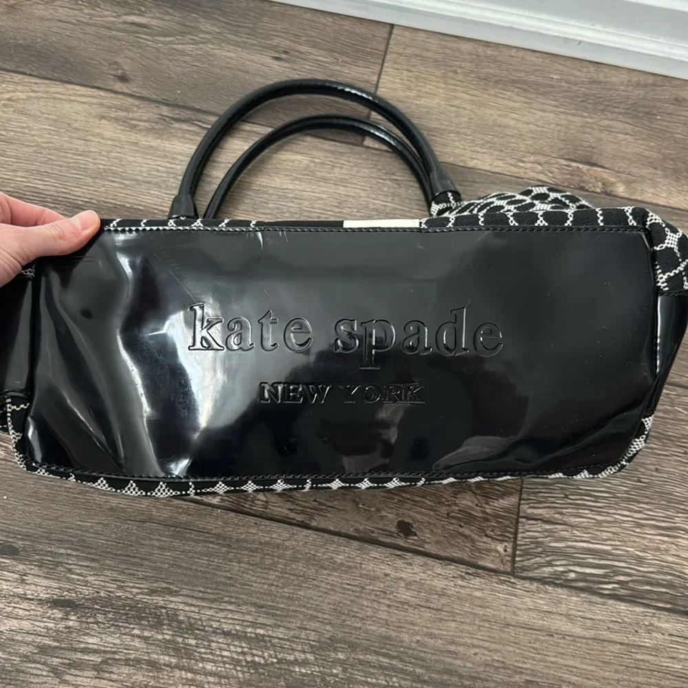 kate spade Black and White Patterned Tote